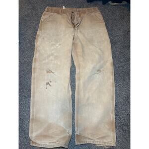 Vintage carhartt B11 Brn work pants size 34x32